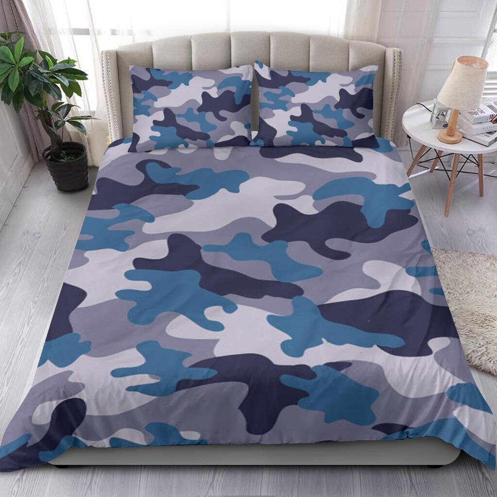 Blue Camo Bedding Etsy