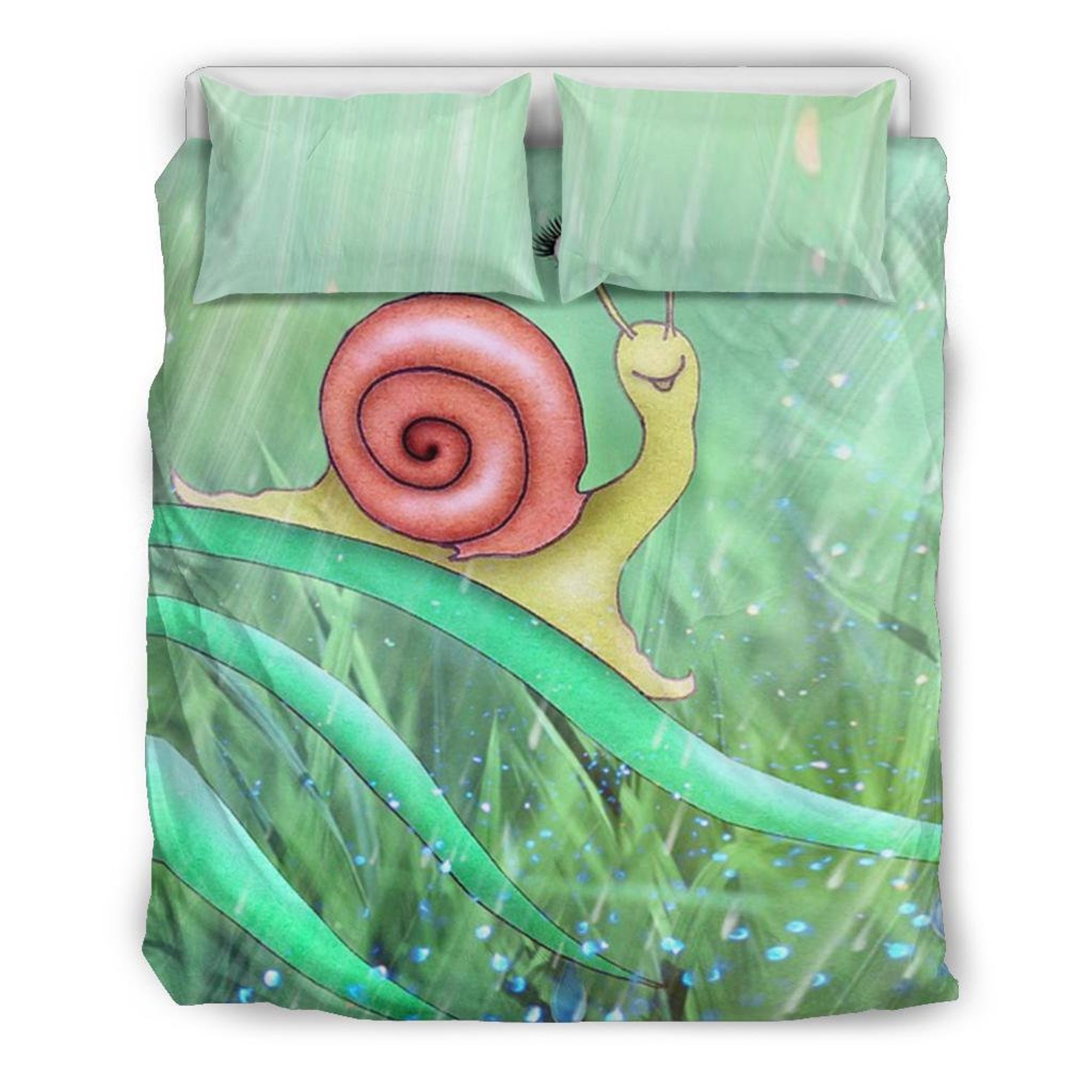 Snail Duvet Cover and Pillow Covers Snail Bedding Set Etsy