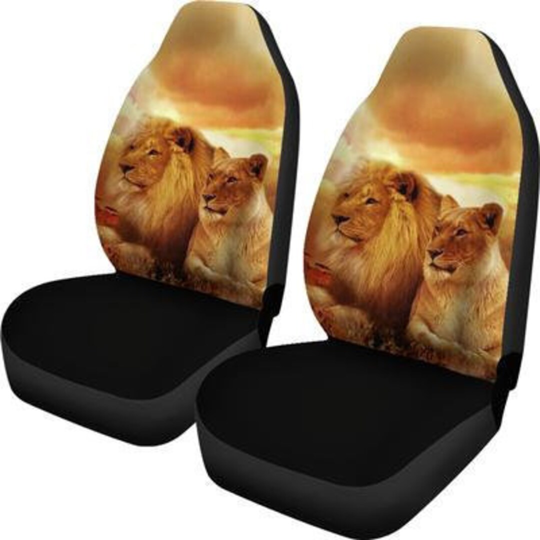Lion Car Seat Covers set of 2 / 2 Front Car Seat Covers / Etsy