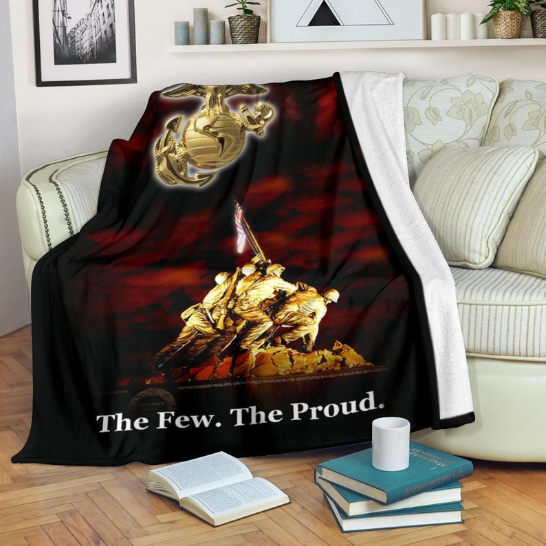 USMC Blanket / US Marines Throw Blanket / US Marines Fleece Etsy