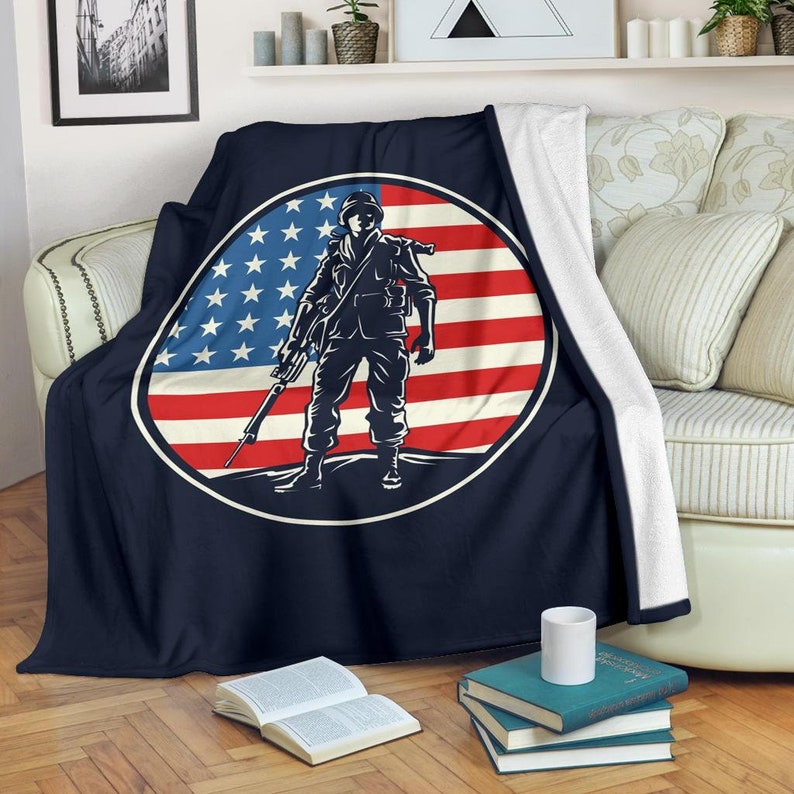 USA Army blanket / US Army Fleece Blanket / Military Cozy Etsy