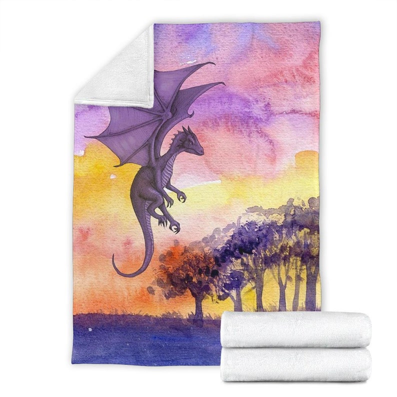 Dragon Blanket / Dragon Blanket / Dragon Fleece / Dragon gift / Dragon Adult Blanket / Dragon Kid Blanket image 5