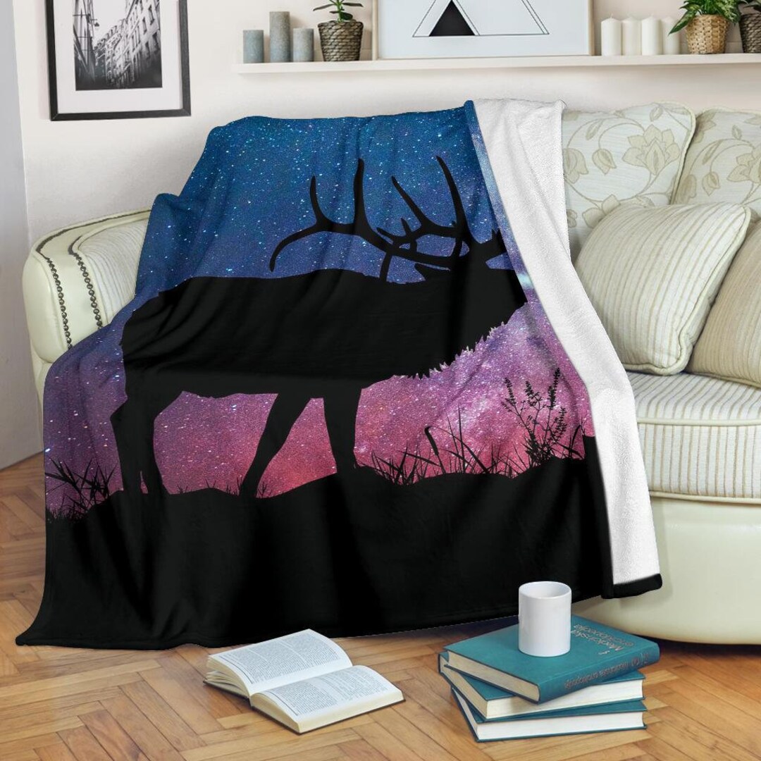 Elk Blanket / Elk Throw Blanket / Elk Fleece Blanket / Elk Etsy