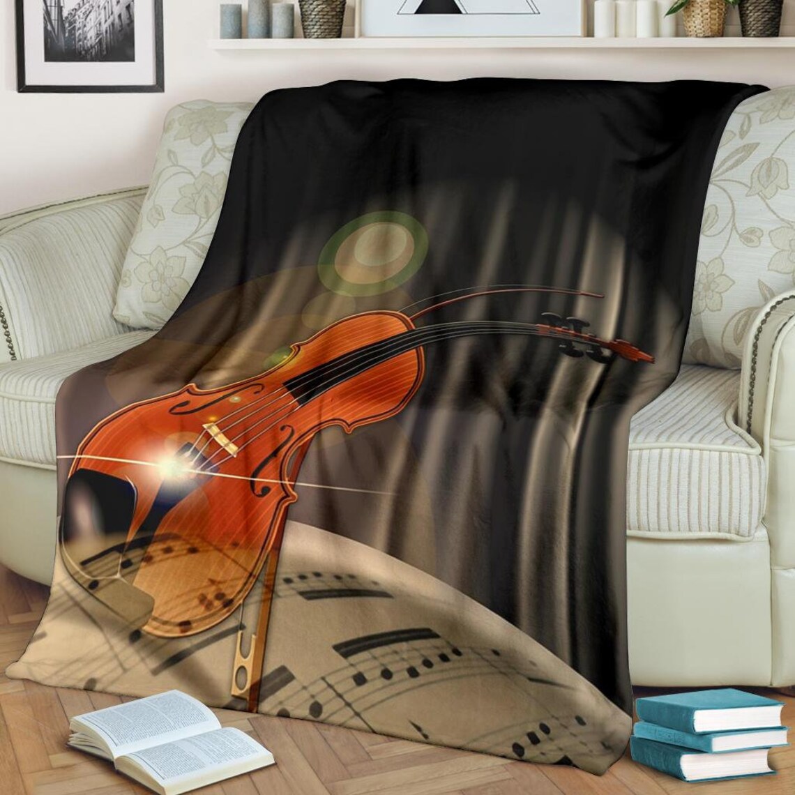 Violin Blanket / Fiddle Blanket / Violin Throw Blanket / Etsy UK