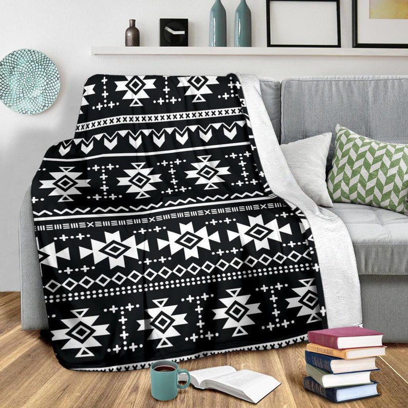 Boho Ethnic Aztec Blanket / Boho Ethnic Aztec Throw Blanket / Etsy