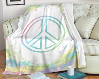 Peace Blanket Peace Throw Blanket Peace Fleece Blanket Peace
