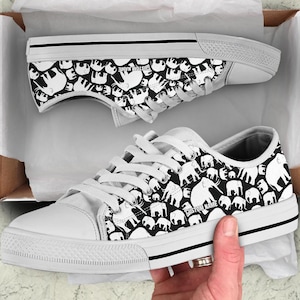 Elephant Custom Name Sneakers / Elephant Low Top Shoes / Elephant Low Top Sneakers / Elephant Custom Print Trainers / Elephant Lover Gift