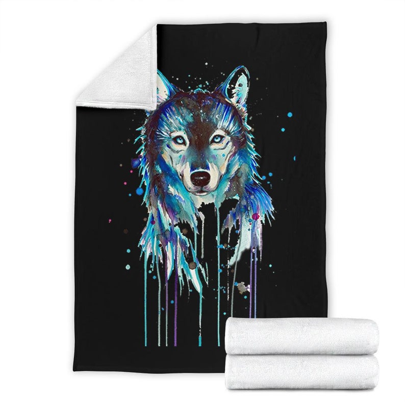 Wolf Color Blanket / Wolf Blanket / Wolf Print Blanket / Etsy UK