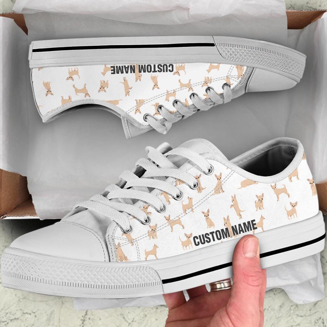 Pattern Print Chihuahua Black Sneaker Shoes For Men Women main image 0