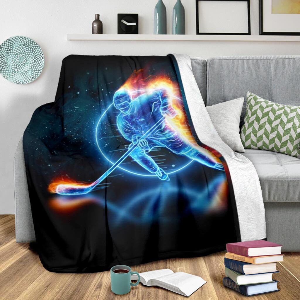 Hockey Blanket / Hockey Throw Blanket / Hockey Fleece Blanket Etsy UK