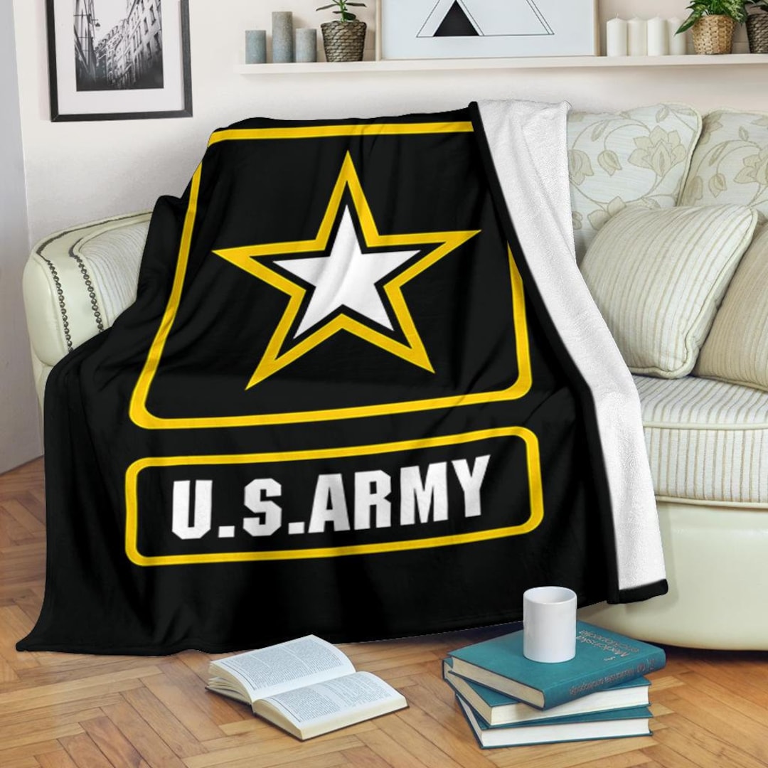 USA Army Blanket / US Army Throw Blanket / Military Fleece Blanket / US