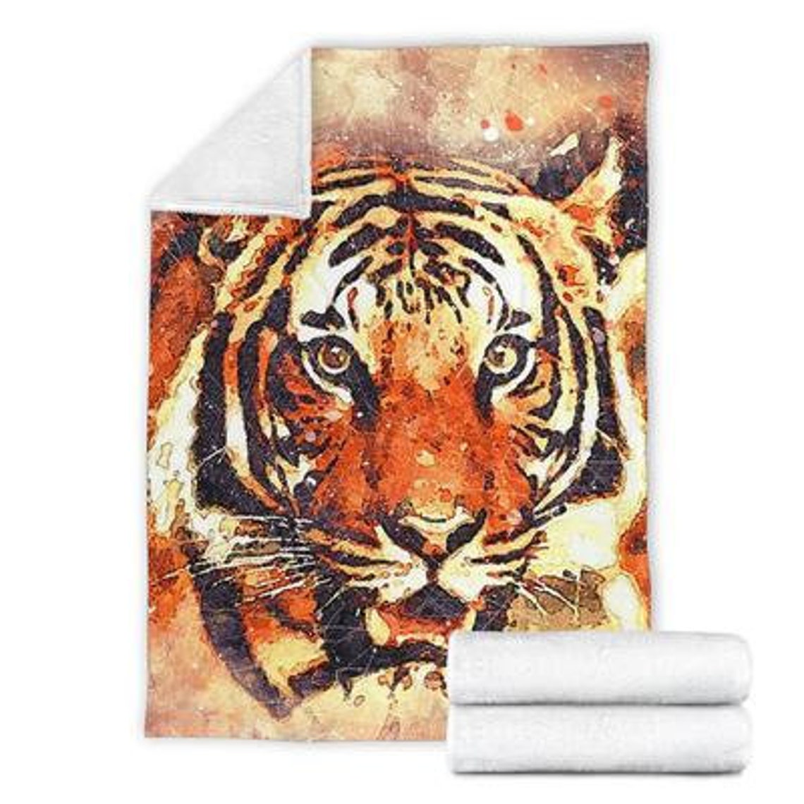 Tiger Blanket / Tiger Throw Blanket / Tiger Fleece Blanket / Etsy