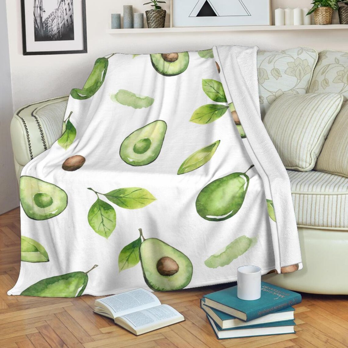 Avocado Fruit Blanket / Avocado Fleece Blanket / Avocado Throw - Etsy