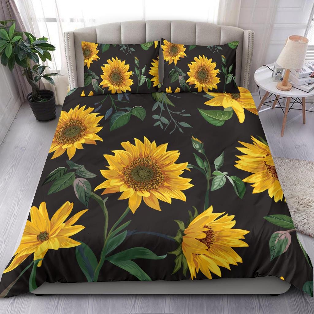 Sunflowers Duvet Cover and Pillow Covers Sunflowers Bedding Etsy UK
