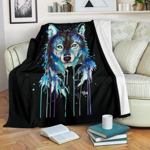 Wolf Decke / Wolf werfen Decke / Wolf Fleece Decke / Wolf Kuschelige Decke / Wolf Erwachsene Kinder Decke / Wolf-Liebhaber Geschenk