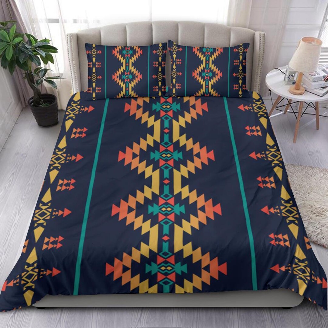 Boho Ethnic Duvet Cover and Pillow Covers Boho Ethnic Etsy