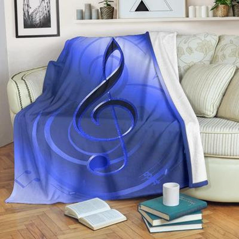 Music Blanket / Music Throw Blanket / Music Fleece Blanket / Etsy