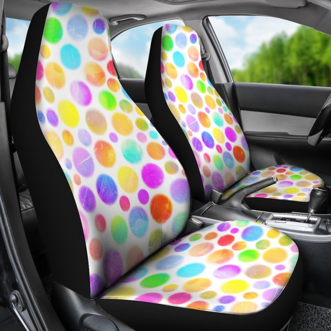 Polka Dots Seat Covers set of 2 / Polka Dots 2 Front Car Etsy