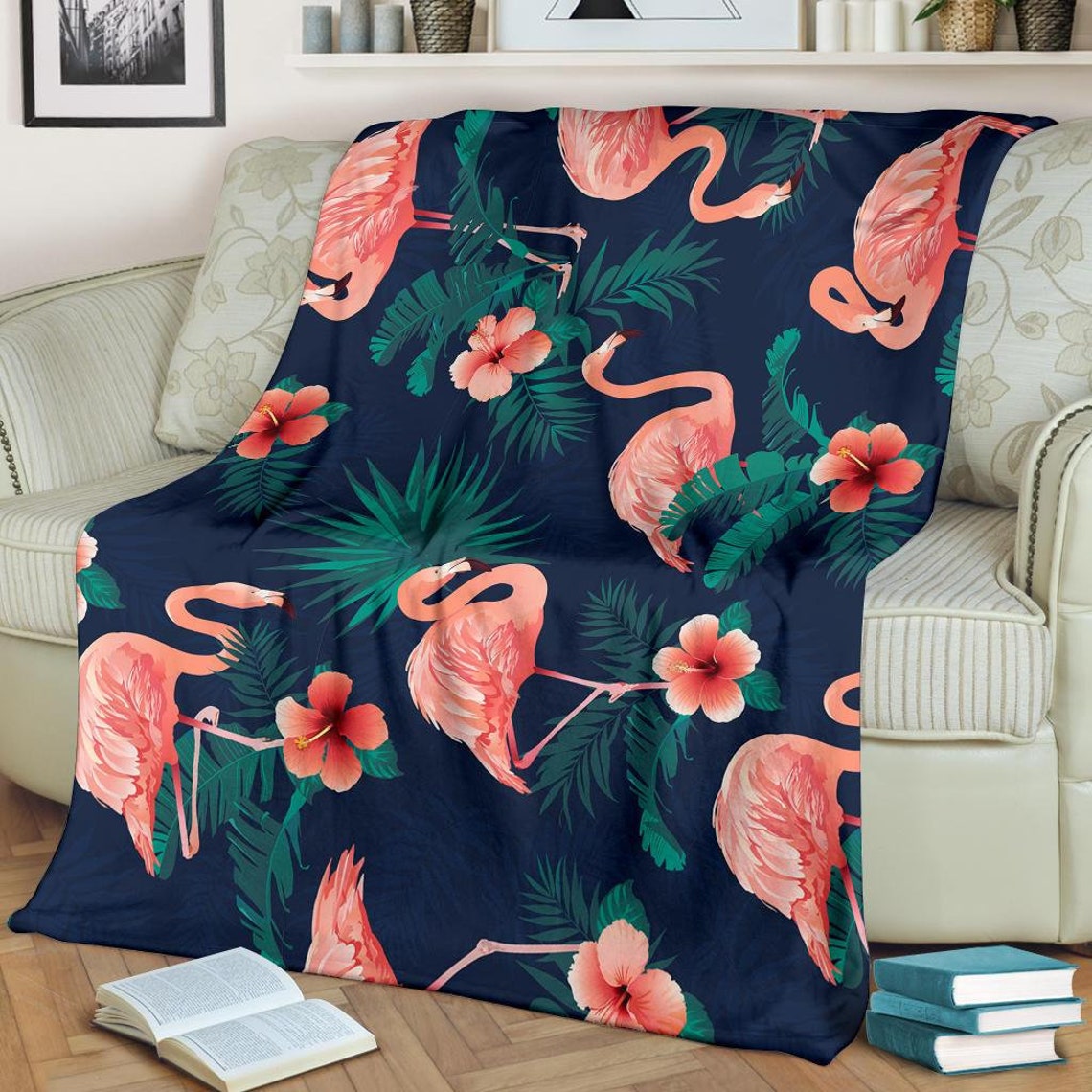 Flamingo Blanket Flamingo Throw Blanket Flamingo Fleece Etsy