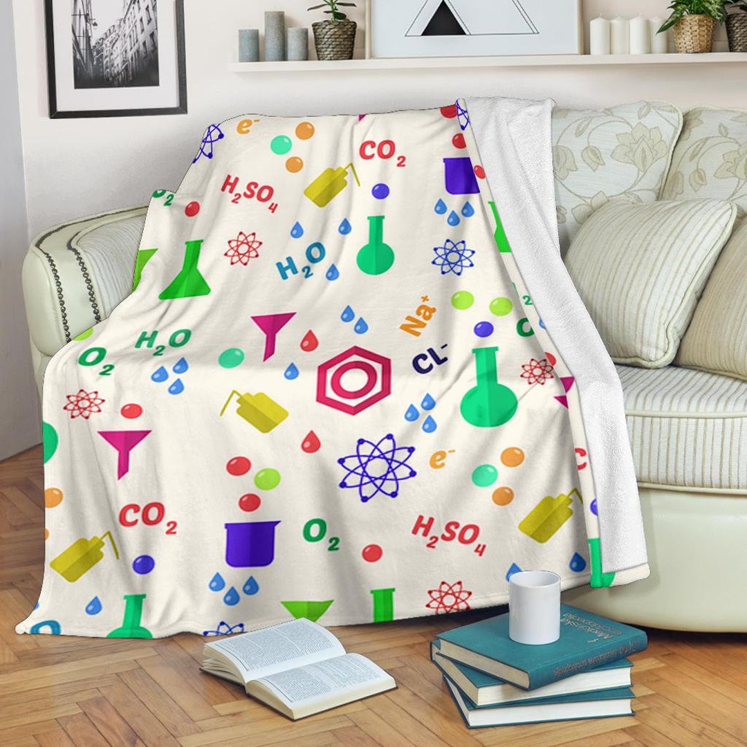 Chemistry Blanket / Chemistry Throw Blanket / Chemistry Fleece Etsy