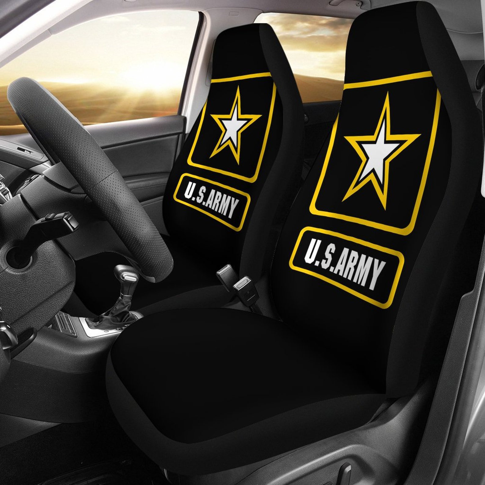 US Army Car Seat Covers Set Of 2 2 Front Car Seat Covers Etsy