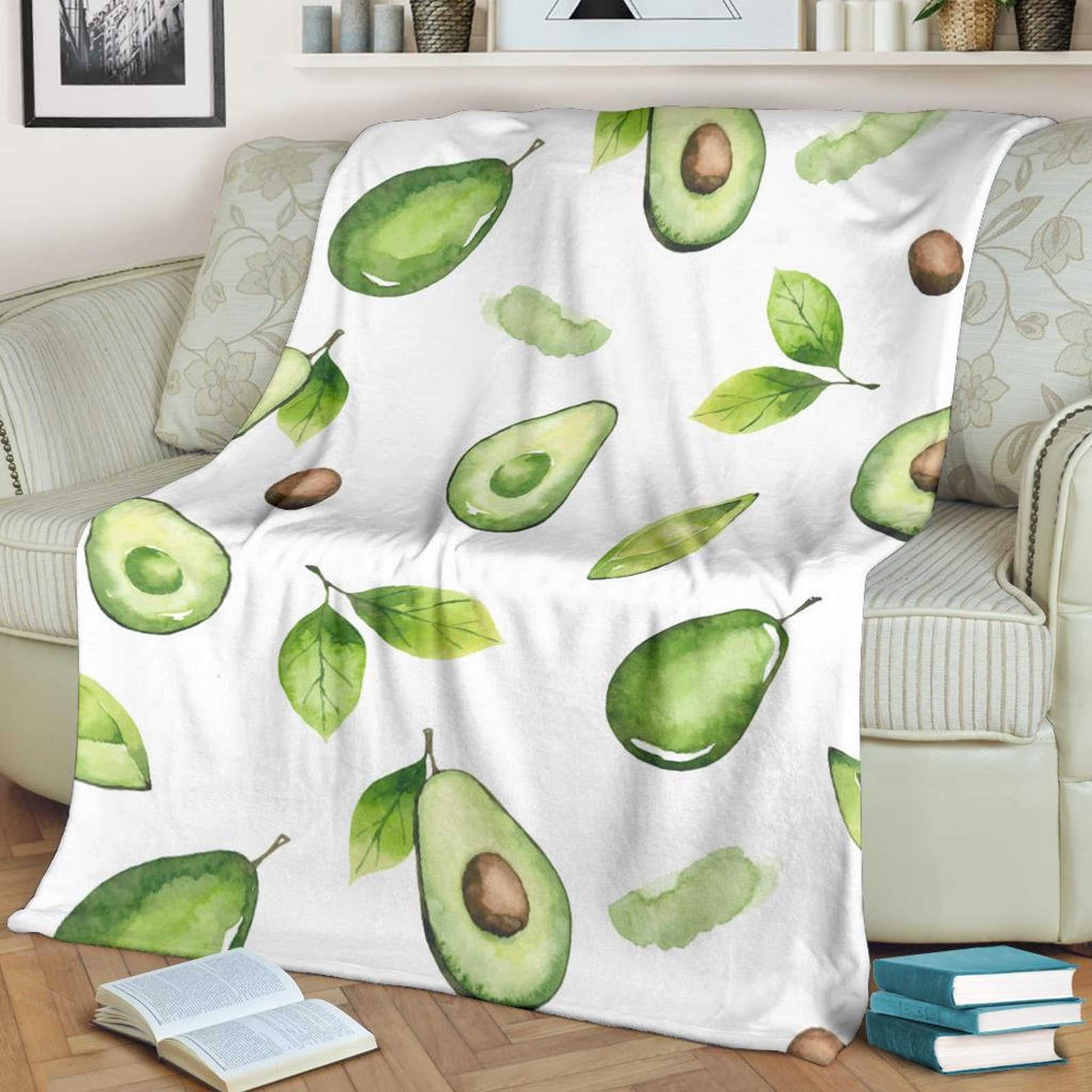 Avocado Fruit Blanket / Avocado Fleece Blanket / Avocado Throw - Etsy