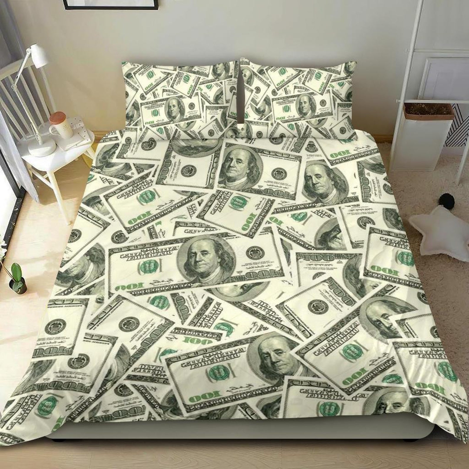 Money Duvet Cover and Pillow Covers Money Bedding Set Etsy India