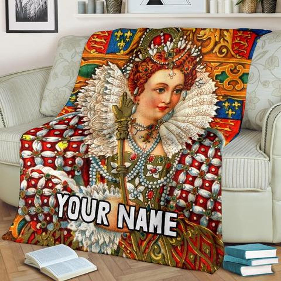Queen Elizabeth Blanket / Queen Elizabeth Throw Blanket / Etsy