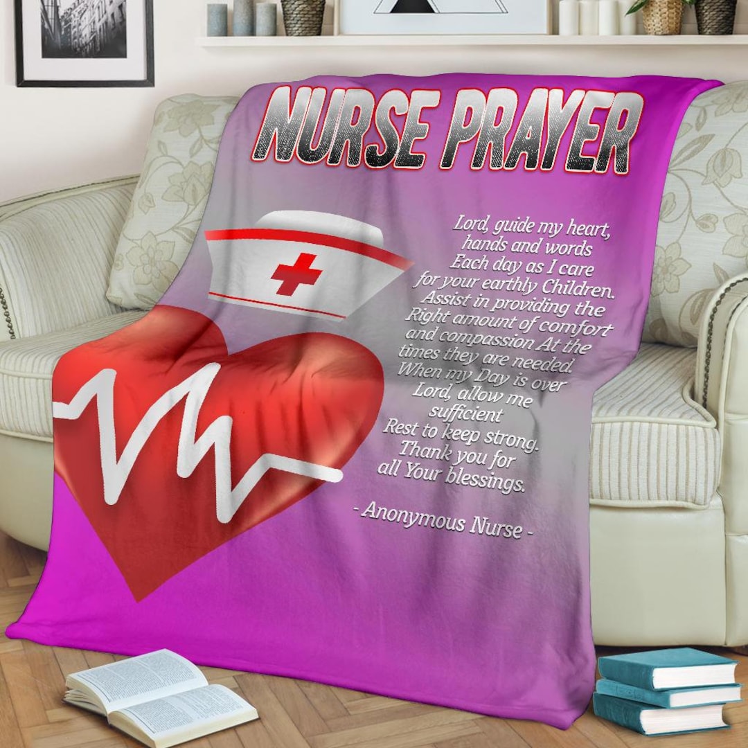 Nurse Prayer Blanket / Nurse Throw Blanket / Nurse Fleece Etsy