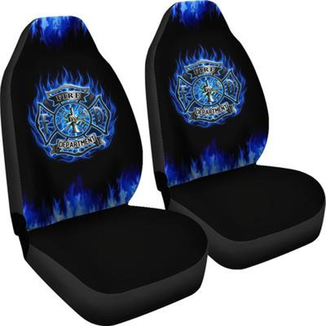 Fire Department Car Seat Covers Set Of 2 / 2 Front Car Seat Etsy