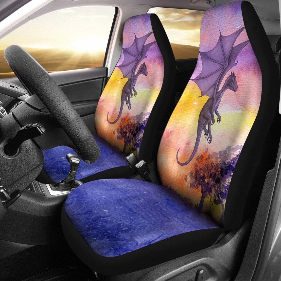 Dragon Car Seats set of 2 / Car Seat Covers set of 2 / 2 Etsy