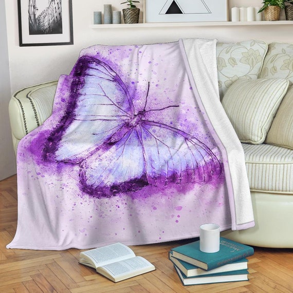 Butterfly Blanket / Butterfly Trow Blanket / Butterfly Fleece | Etsy