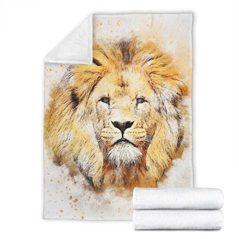 Lion Blanket / Lion Throw Blanket / Lion Fleece Blanket / Lion Etsy
