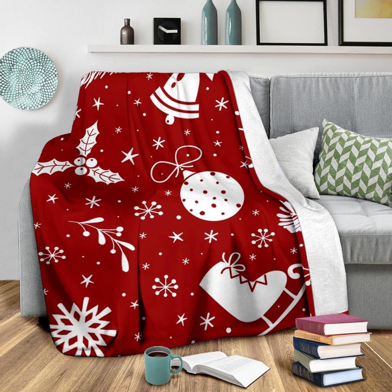 Christmas Blanket / Christmas Throw Blanket / Christmas Fleece Etsy