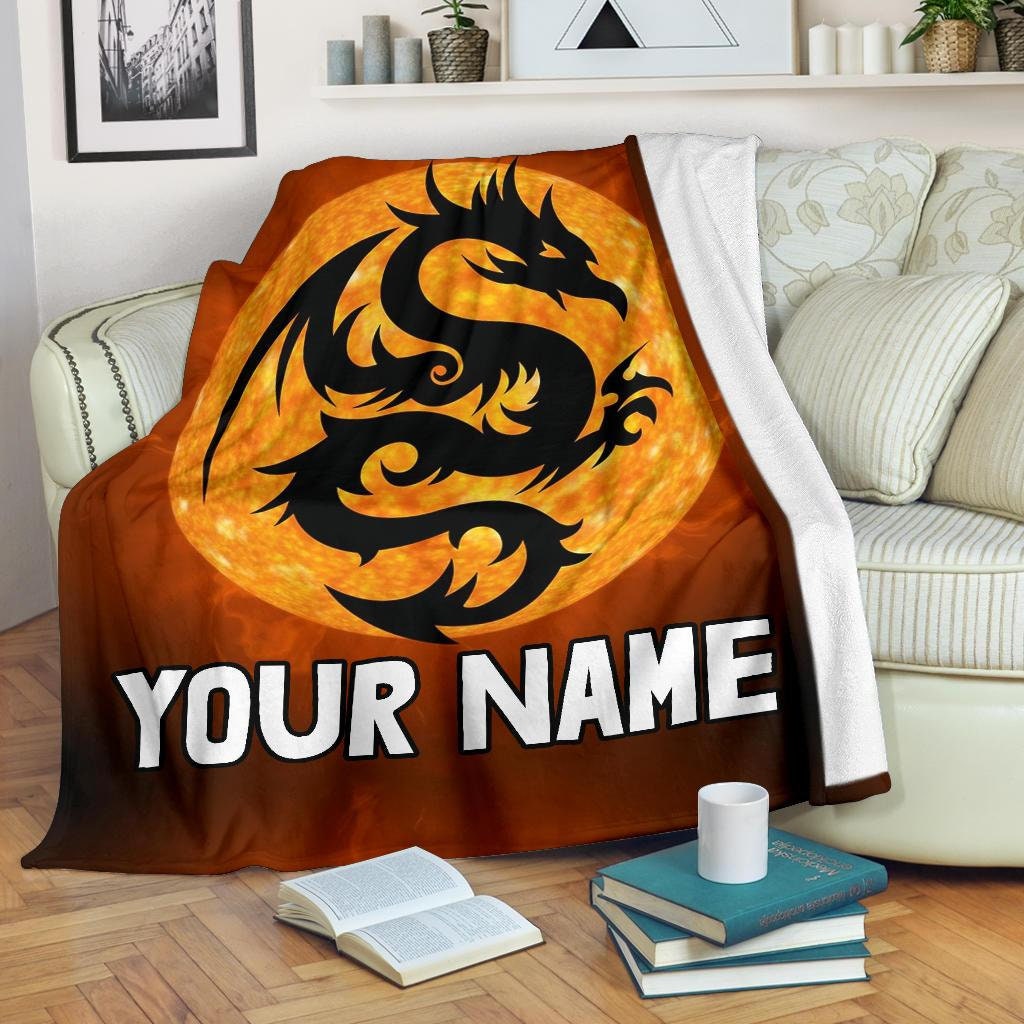 Dragon Custom Name Blanket / Creature Blanket / Dragon Fleece Etsy UK