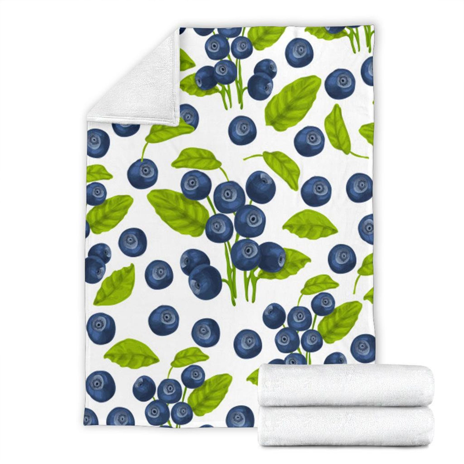 Blueberry Blanket / Blueberry Throw Blanket / Blueberry Fleece Etsy