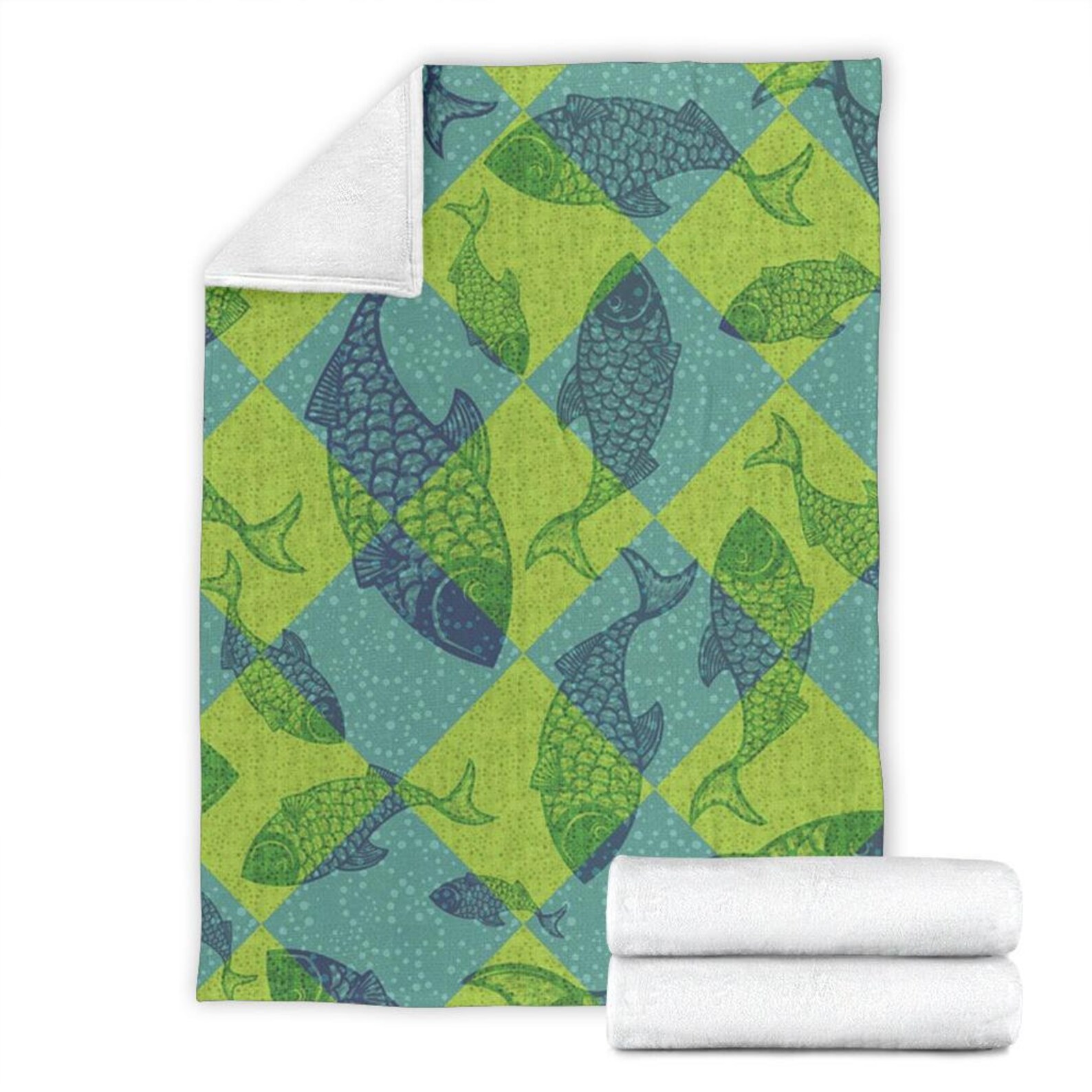 Fish Blanket / Fish Throw Blanket / Fish Fleece Blanket / Fish Etsy