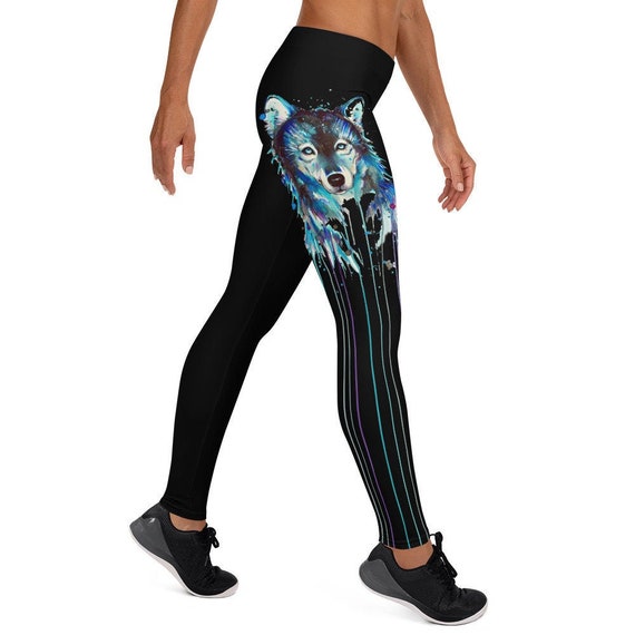 Wolf Leggings Animal Yoga Pants Wolf Yoga Pants Workout