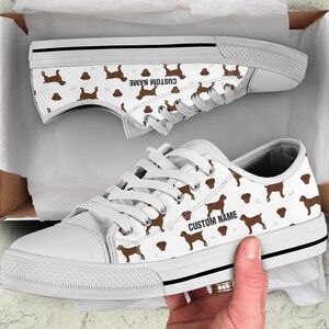 Cane Corso Dog Custom Name Sneakers / Cane Corso Low Top Shoes / Cane Corso Low Top Sneakers / Cane Corso Dog Custom Print Trainers / Gift