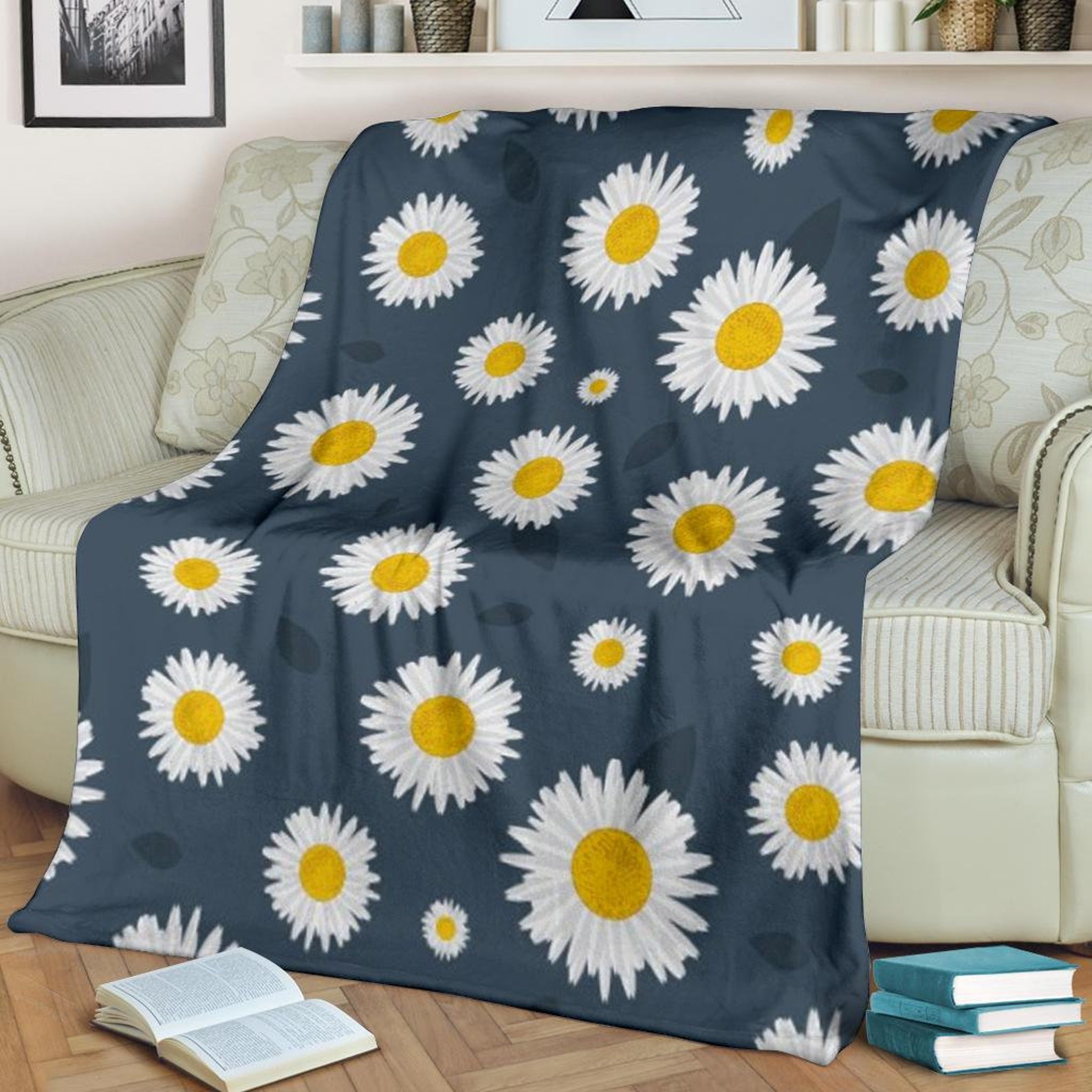 White Daisy Blanket / Daisies Throw Blanket / Daisy Cozy Etsy Australia