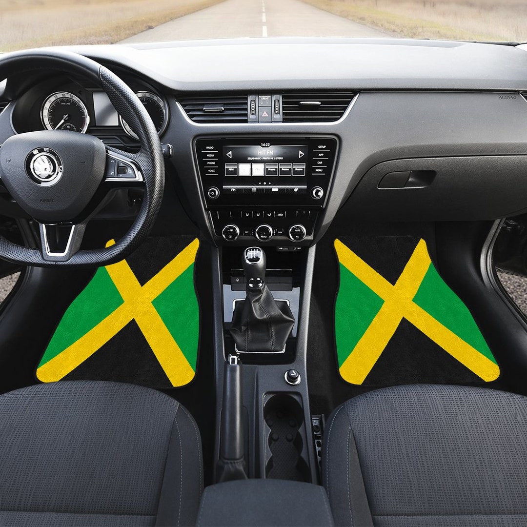 Jamaican Flag Car Mats / Jamaica Car Mats / Jamaica Front Car Etsy