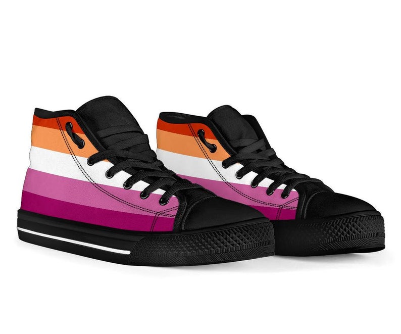 Lesbian High Top Sneakers /Lesbian High Top Shoes / Lesbian Custom Print Shoes / Lesbian Gift image 6