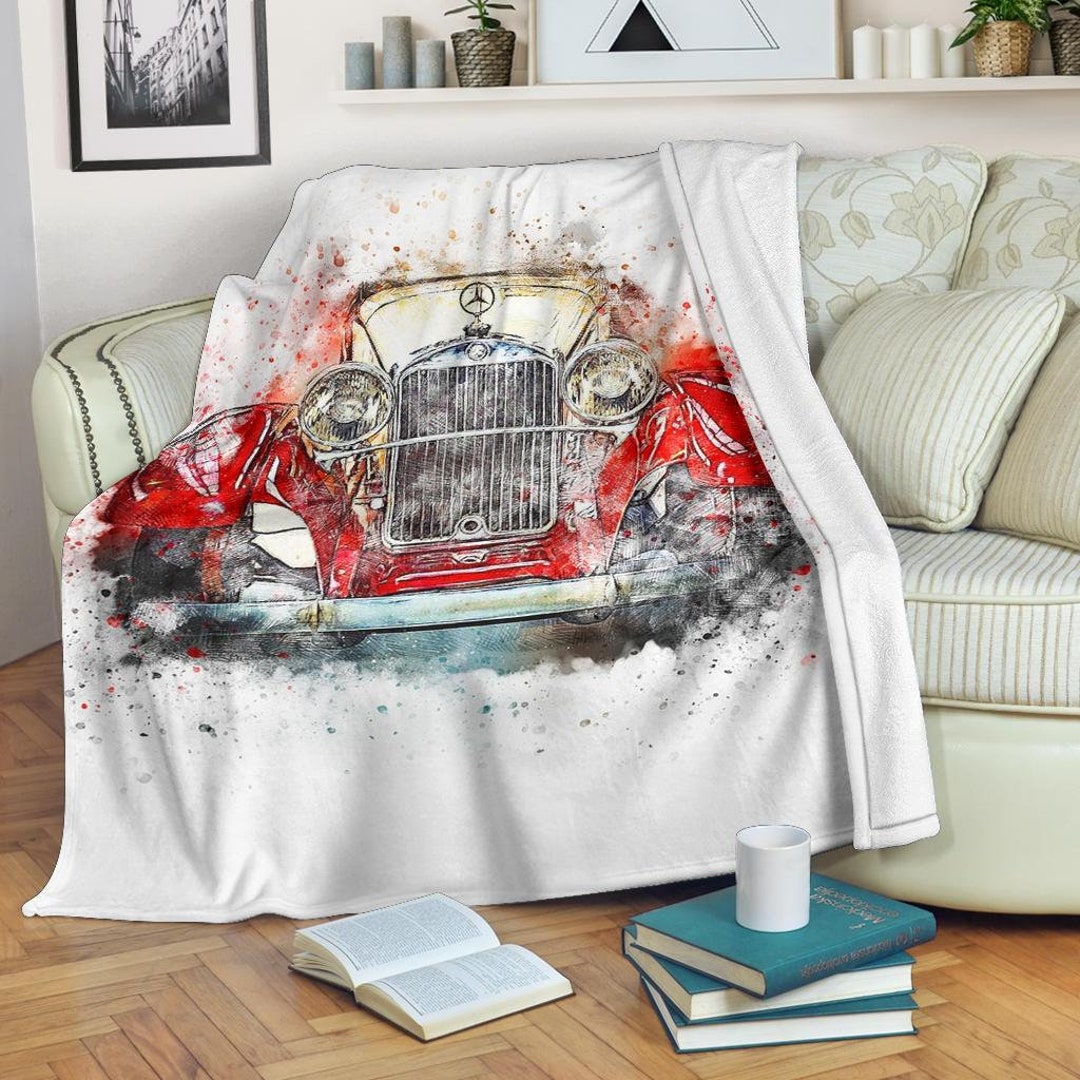 Old Timer Blanket / Classic Car Throw Blanket / Classic Car - Etsy
