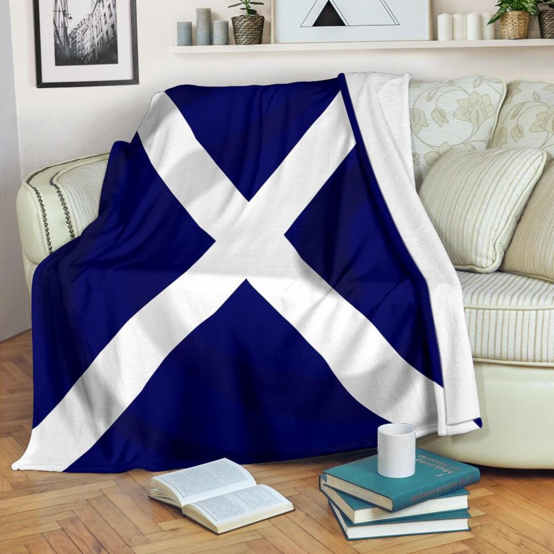 Scotland Flag Blanket / Scotland Flag Throw Blanket / Scotland Etsy
