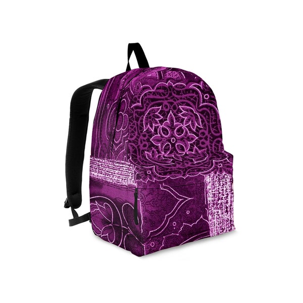 Floral Lavender Print Pattern Backpack