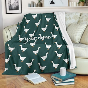Custom Goose Fleece Blanket: Personalized Throw Blanket