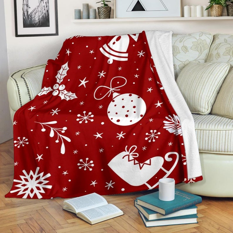 Christmas Blanket / Christmas Throw Blanket / Christmas Fleece Etsy