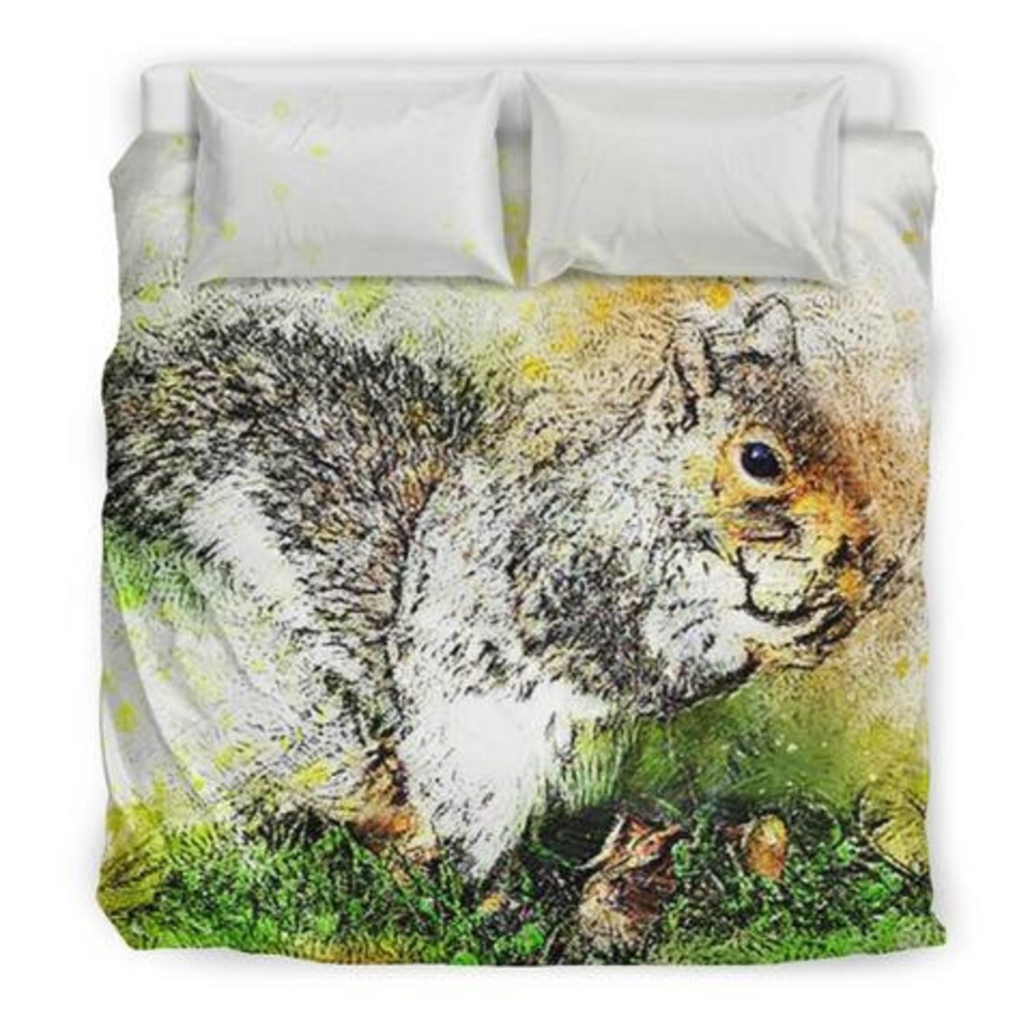 Squirrel Duvet Cover and Pillow Covers Squirrel Bedding Set Etsy Canada