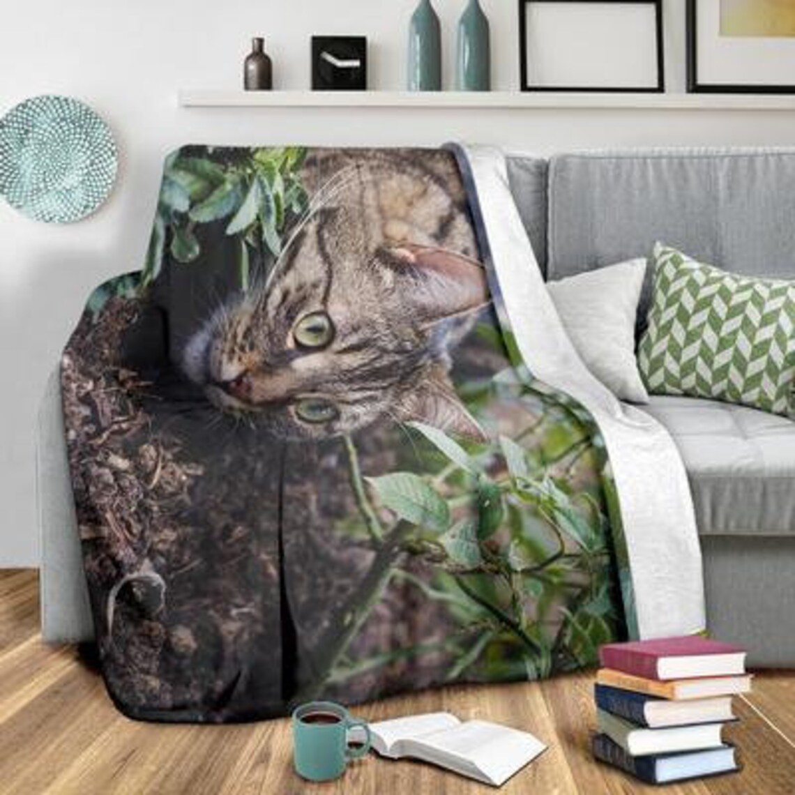 Cat Blanket / Cat print Blanket / Cat Throw Blanket / Cat Kids Etsy