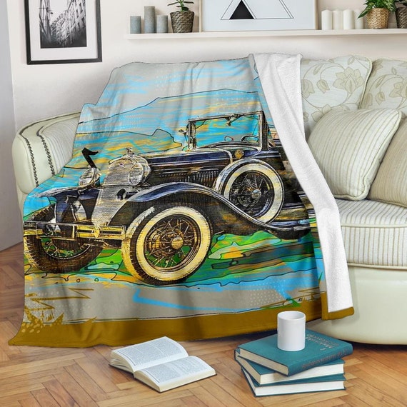 Old Timer Blanket / Classic Car Throw Blanket / Classic Car - Etsy